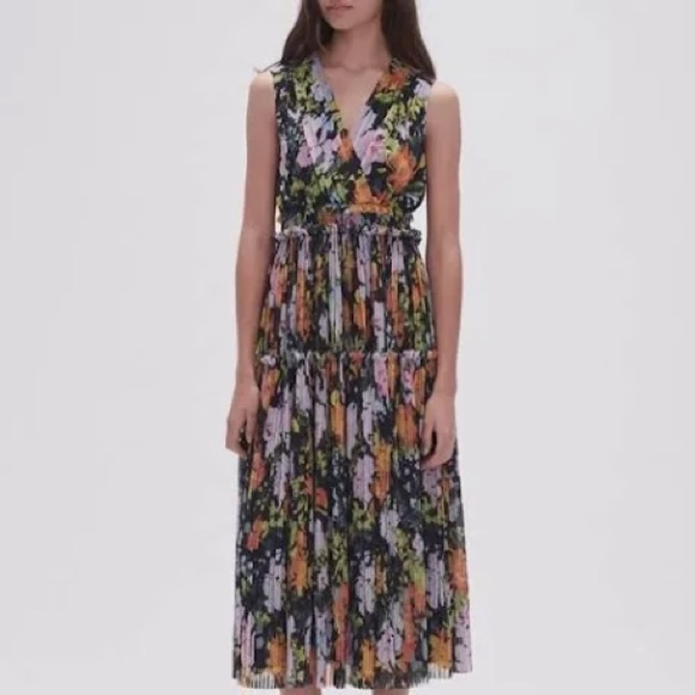 AJE midi floral print dress women’s size AU 12